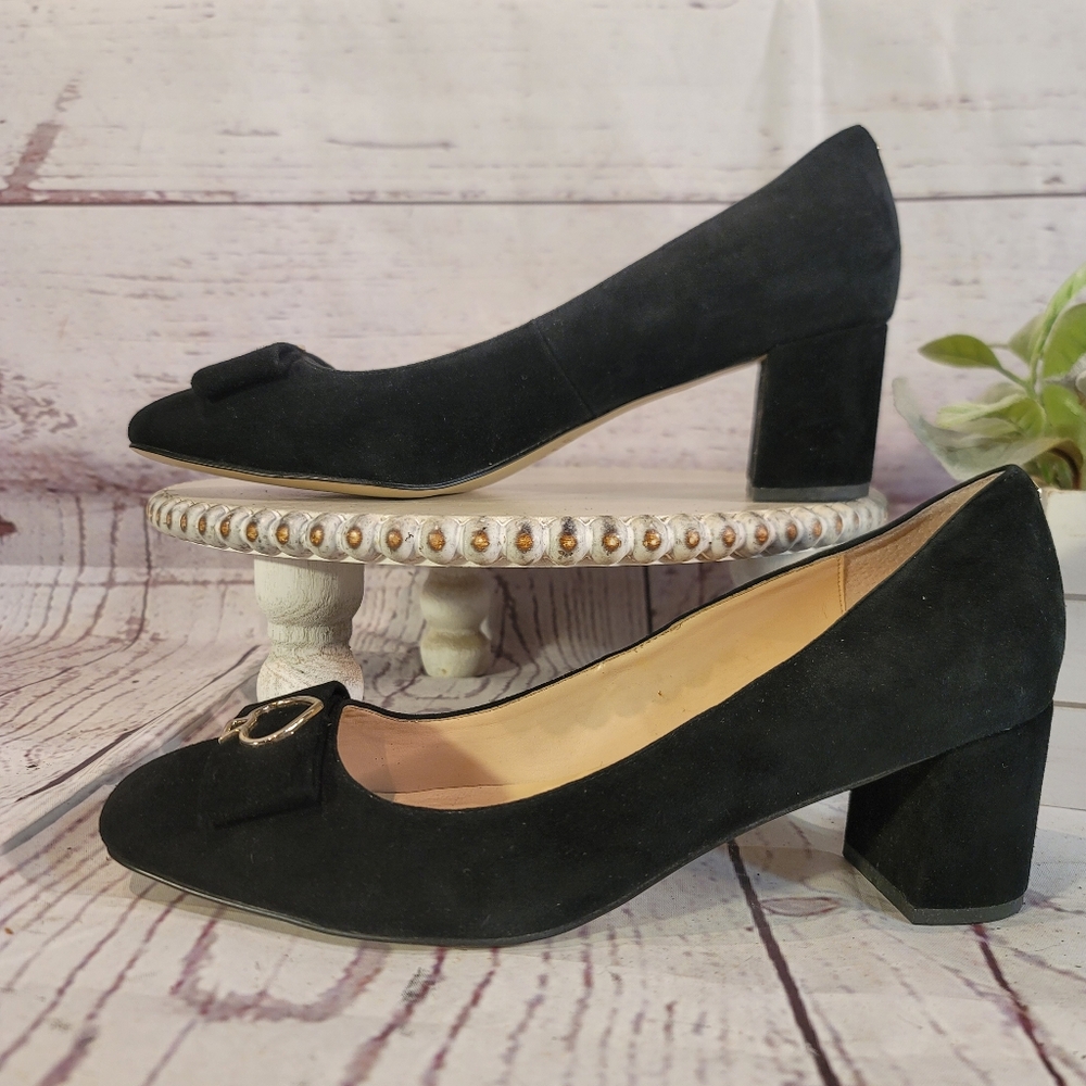 Kate Spade New York Benice Black Suede Women's Pump Shoes Size 10M - Picture 8 of 13